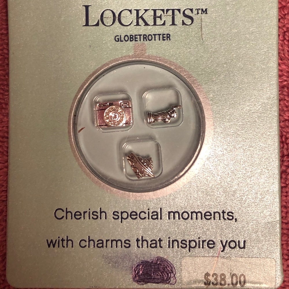 NWT Silverworks Silver Plated Globetrotter Lockets